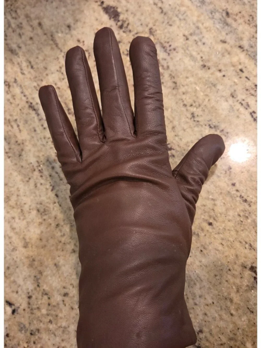 Isotoner Women’s Sz M 7.5 Thinsulate Lined Brown Leather Gloves - Picture 13 of 16